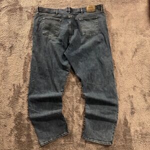 Wrangler Authentics Mens Relaxed Fit Straight Leg Blue Denim Jeans 44x32